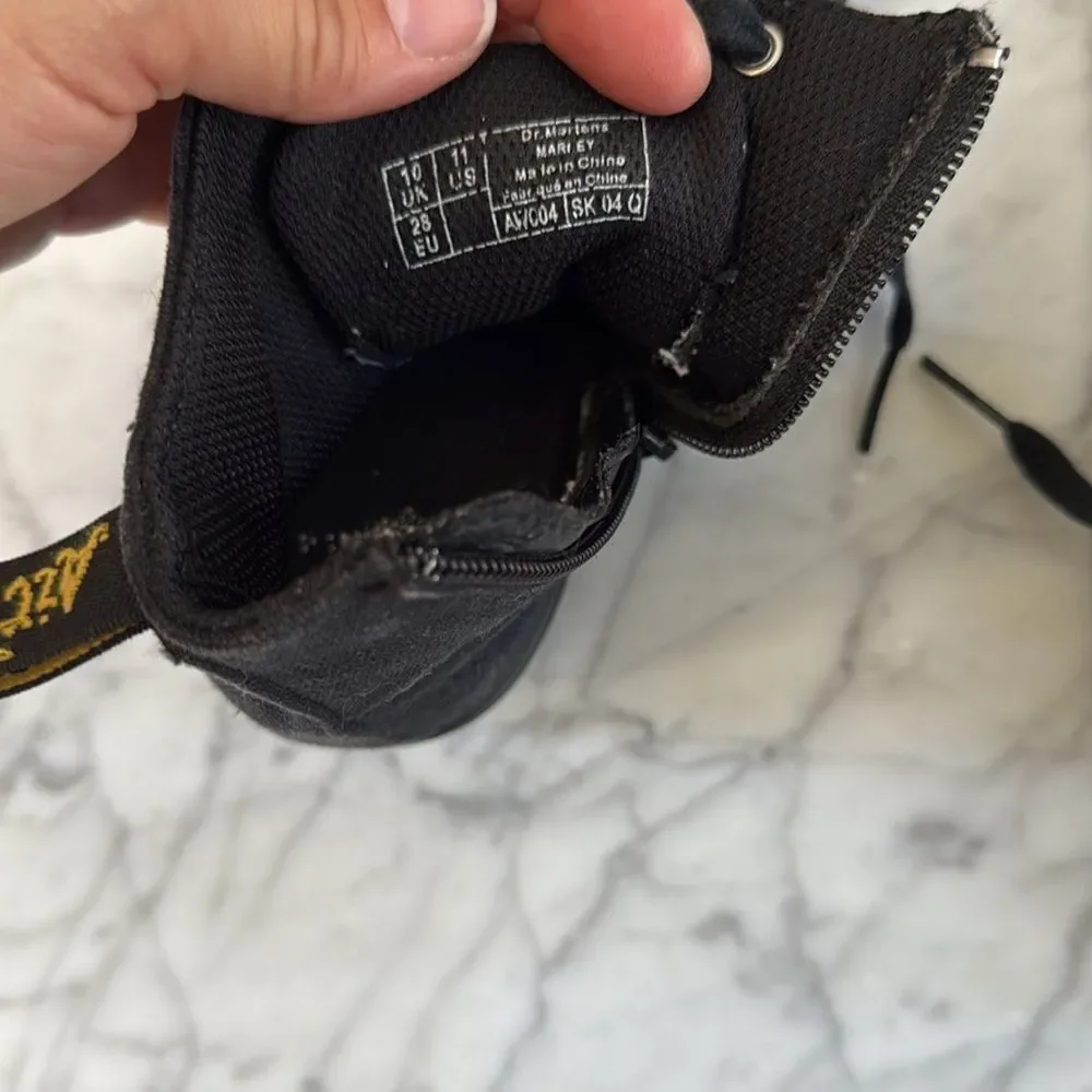 Dr Martens Canvas Casual Boot Sz 11 Toddler Side Zip